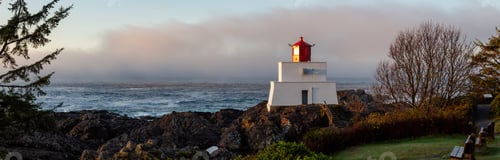 Preview: Panoramic View of the Lighthouse on the Rocky Pacific Ocean Coast