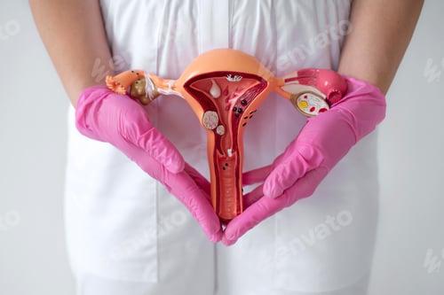 Preview: A model of female reproductive organs.