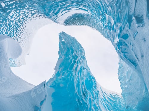 Preview: The Ice Cave in Iceland. Crystal Ice Cave. Vatnajokull National Park.
