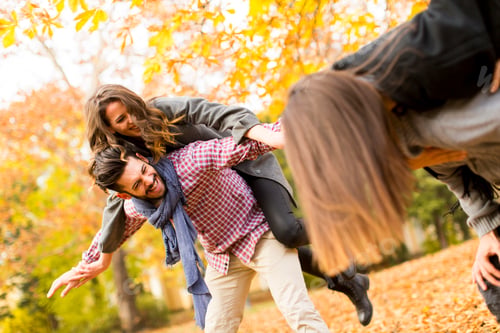 Preview: People in autumn park