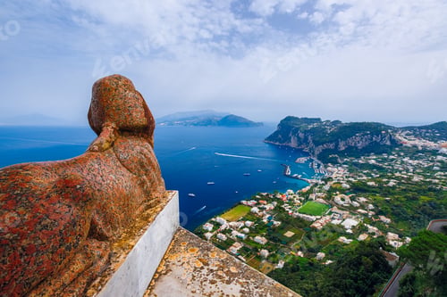 Preview: Majestic Sphynx Sculpture in Capri island