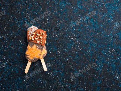 Preview: Chia popsicle with raw carrot cake and chocolate