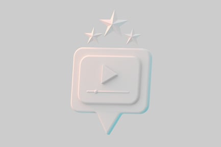 Preview: Video play icon with stars