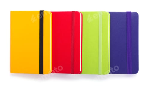 Preview: notepad or notebook paper at white background