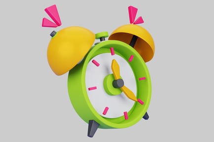 Preview: Green Alarm Clock with Yellow Bell