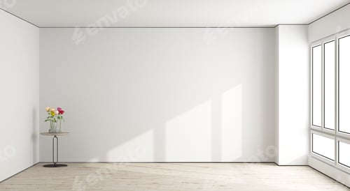 Preview: White empty living room