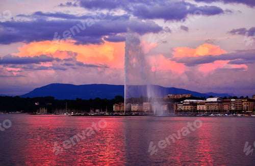 Preview: Geneva Sunset Colors Pink Purple Sky