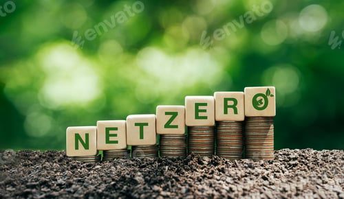 Preview: net zero and carbon neutral concept net zero emissions target Weather neutral long term strategy.