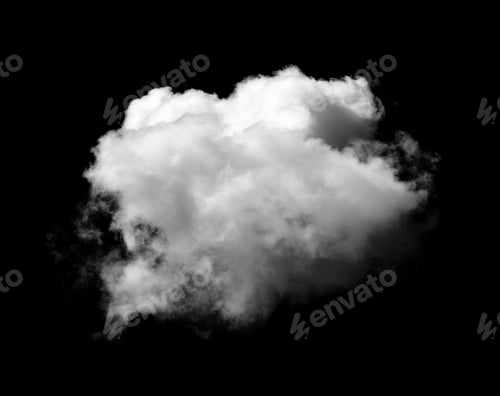 Preview: white clouds on black background