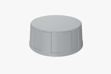Preview: Gray Round Knob with Panel Details