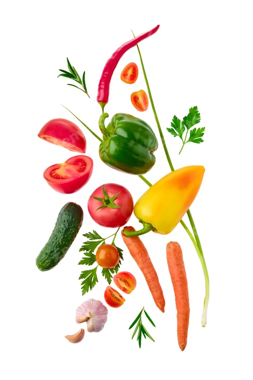 Preview: World vegan day concept, composition with vegetables