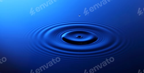 Preview: Drop Of Water Falling Into The Water And Leaving It Circles.