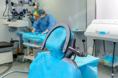 Preview: Surgical Room Prepared for Ophthalmic Procedure with Equipment