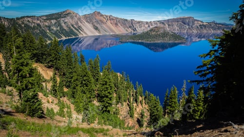 Preview: Beautiful Clear Day On Crater Lake In Crater Lake National Park, Oregon