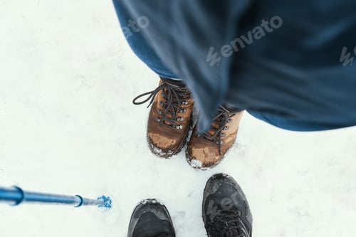 Preview: Bird eye view of trekking shoes