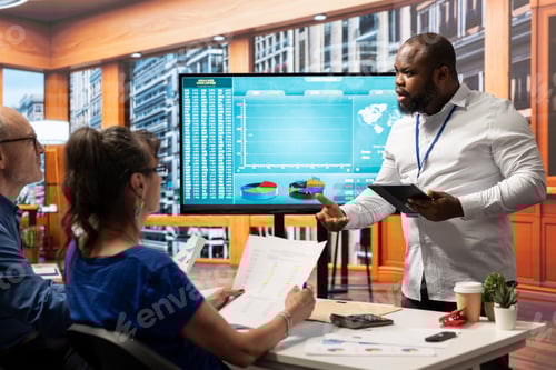 Preview: Middle aged couple meeting with a financial broker to discuss retirement plans