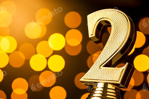 Preview: Second placed runner up gold award trophy