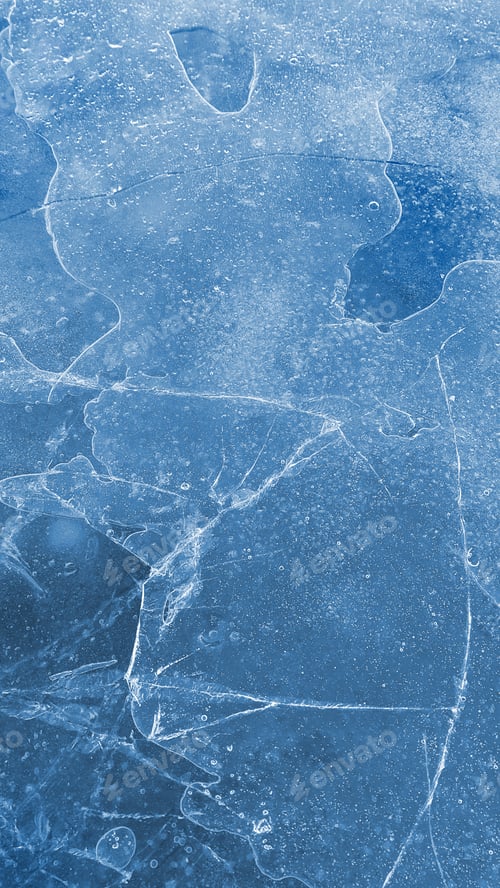 Preview: Brittle ice on the surface of a frozen river