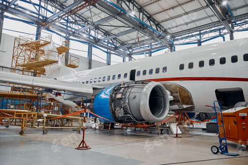 Preview: Professional plane expluatation service in big hangar
