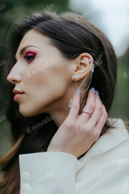 Preview: Image of bride. Before the wedding. Bride with wedding dress. Wedding party