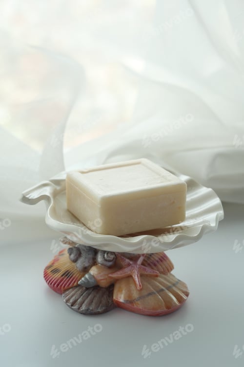 Preview: natural soap bar on table