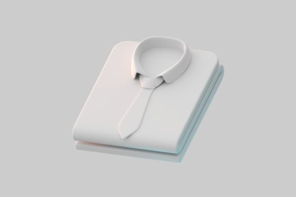 Preview: Folded dress shirt with tie