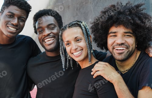 Preview: Multiracial friends having fun in the city