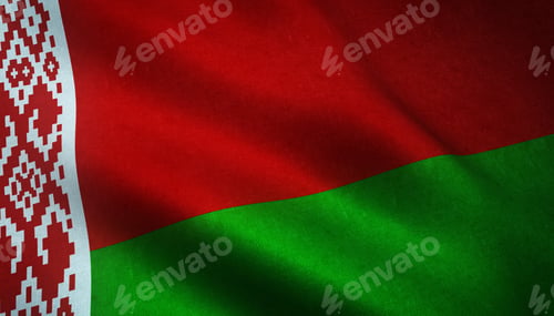 Preview: Closeup shot of the flag of Belarus with interesting textures