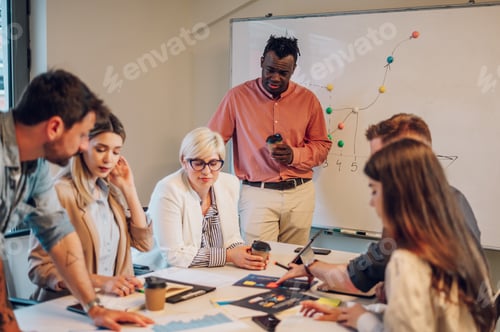 Preview: Multiracial business team having a meeting in the office