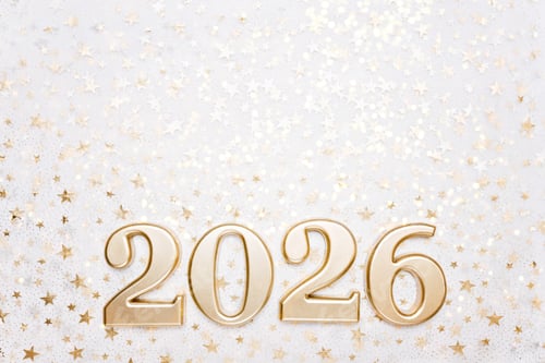 Visualização: Fundo de férias Feliz Ano Novo 2026 fundo festivo cintilante.