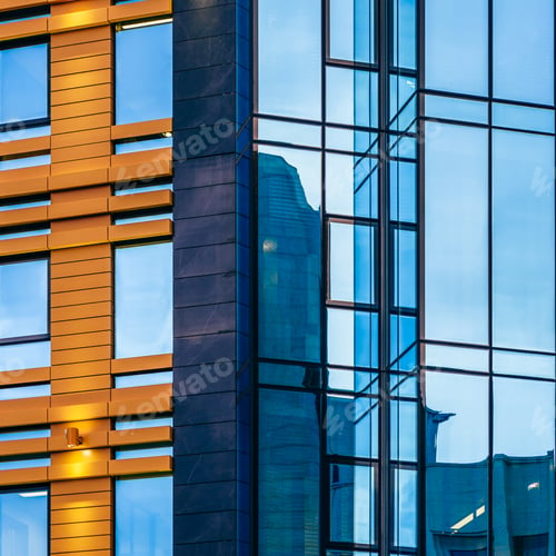 Preview: Modern building with a glass facade.