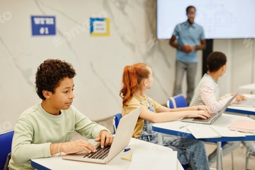 Preview: Boy Studying in Class