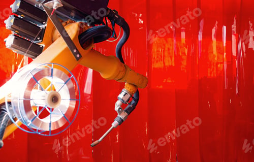 Preview: Industrial robotic arm for welding