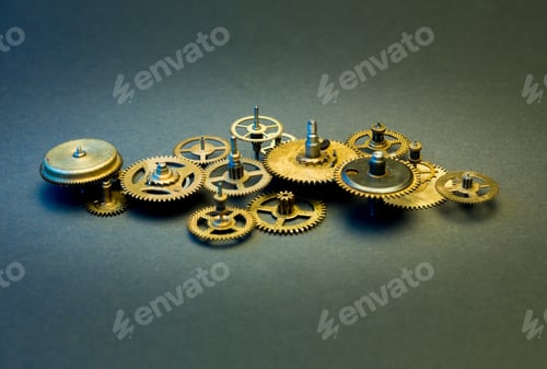 Preview: Gears and cogs clock