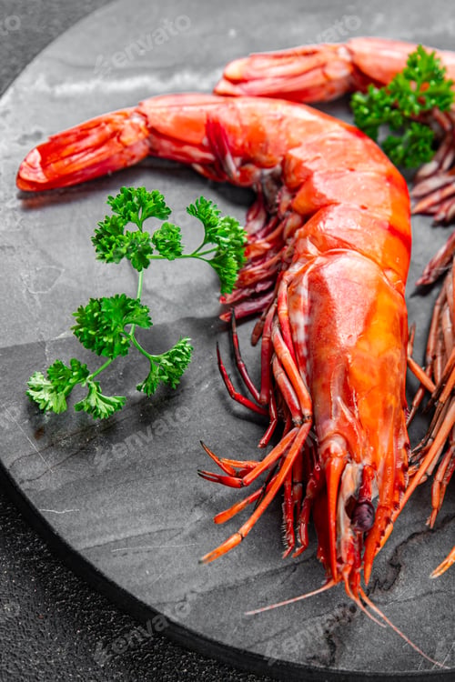 Preview: gambas langoustine large shrimp delicious prawns ready to eat healthy eating cooking meal food