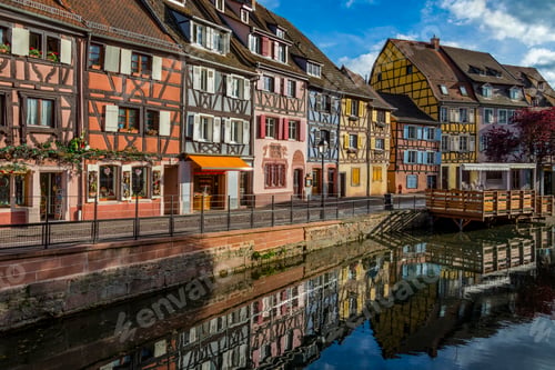 Preview: Historic Little Venice area of Colmar in Alsace - France