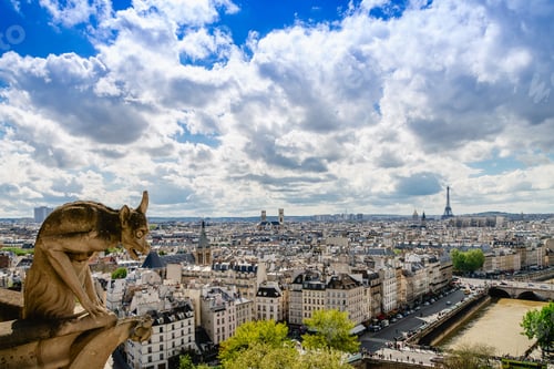 Preview: Gargoyle on Notre Dame Cathedral, Paris, France