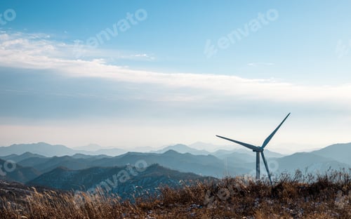 Preview: wind turbine in the mountain