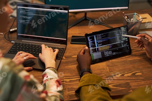 Preview: Programmers Discussing Codes For Application