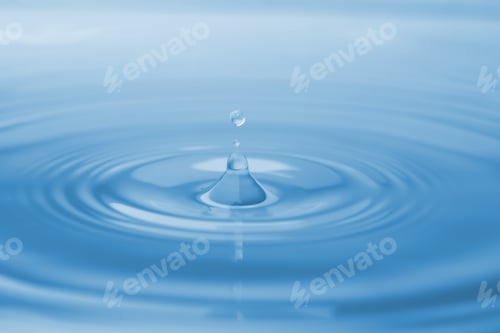Preview: Splash of water with drops as background, closeup