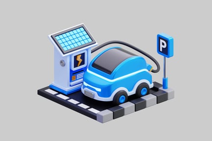 Preview: 3D Electric Vehicle Charging Station