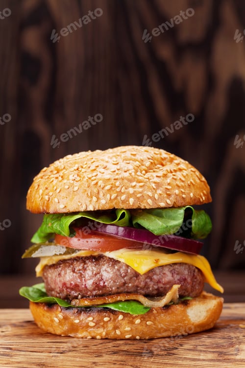 Preview: Tasty grilled home made burger
