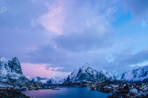 Preview: Mountains scenery, Reine, Lofoten, Norway