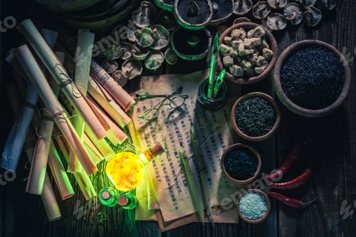 Preview: Magical research laboratory full of spices, flavors and aromas.