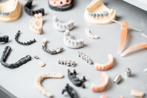 Preview: Artificial jaw models with dental implants