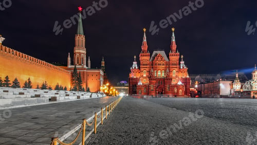Preview: Red square by night in Moscow