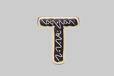 Preview: Letter t donut company brand