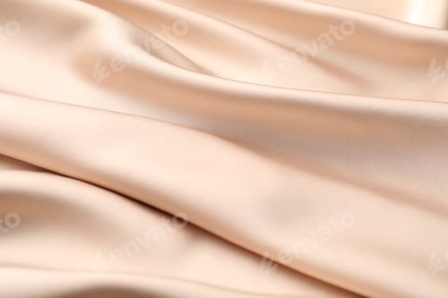 Preview: Beige crumpled silk fabric as background, above view