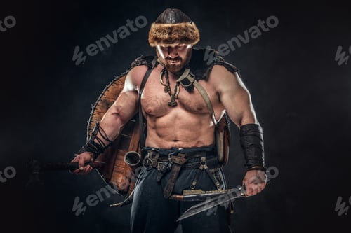 Preview: Severe barbarian in warrior clothes