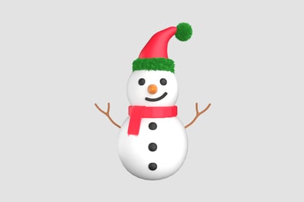 Preview: Snowman Mini 3D Illustration